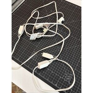 White Extension Cord  With Switch And 9 Outlets Great For Christmas Village